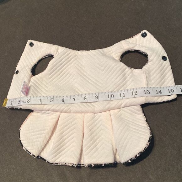 Dog Coat Pink & Black Plaid with Pleated Back Size M (small dog M) NWT - Picture 7 of 7